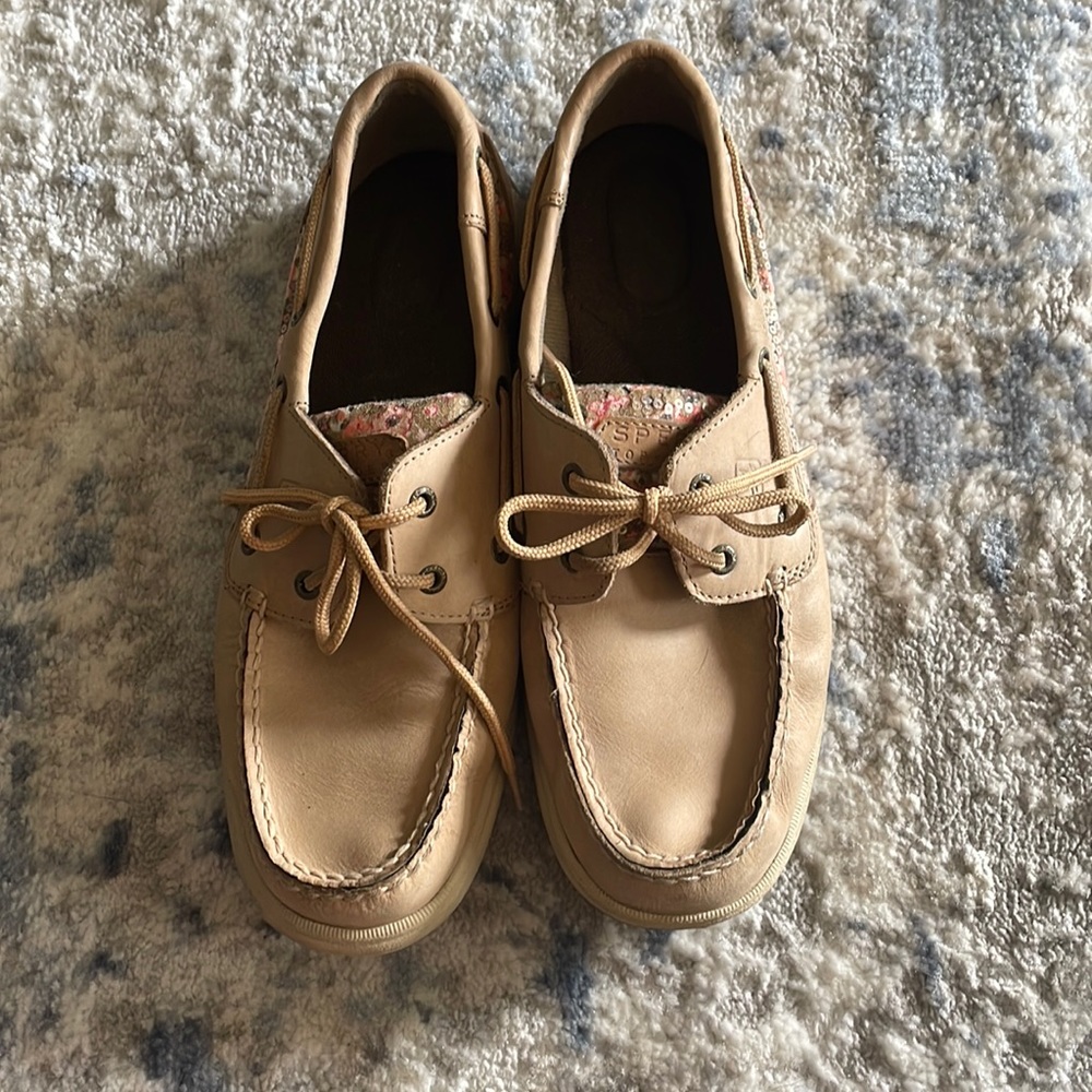 Coral Sequin Sperry Topsider